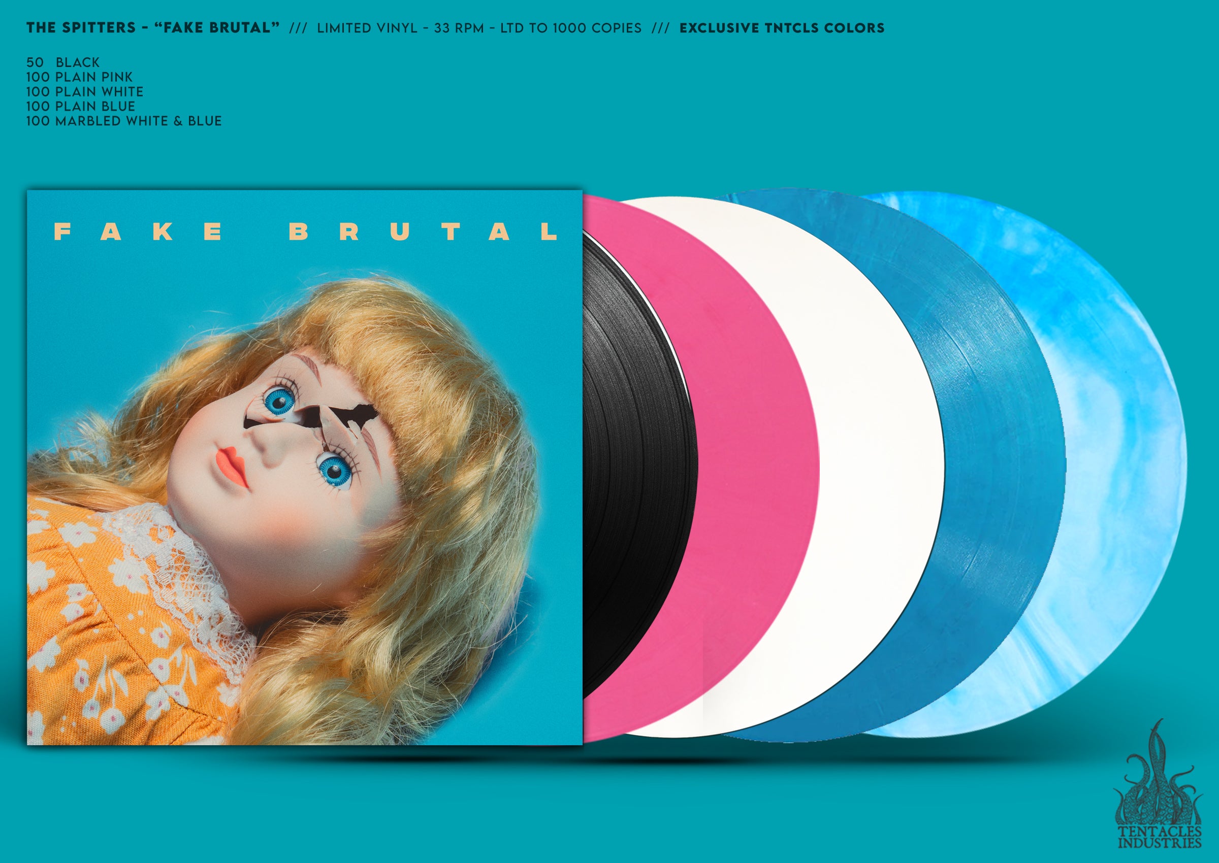 THE SPITTERS - "Fake Brutal" - Limited Colored 12'' Vinyl LP